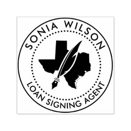 Modern Texas Notary Public Loan Signing Agent Självfärgande Stämpel