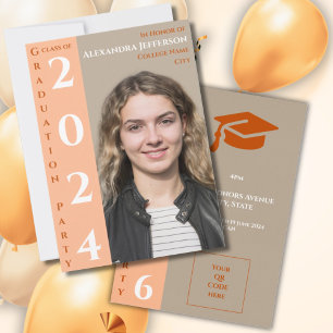 Modern text 1 Photo Peach White Taupe Guld