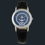Modern text för nautisk Anpassningsbar och ankarpu Armbandsur<br><div class="desc">Den marinblå och vita nautisk-tematiska anpassningsbarna har en förankringskonstruktion som omges av ett rep-motiv och som framkallar charmen från äventyr och utlopp i havet. Den rena och minimalistiska layouten ger gott om utrymme för att lägga till din egen personlig, skapar den som ett unikt tillbehör eller tankfull gåva. Perfekt för...</div>