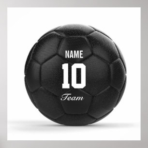 Modern text för personlig för lagfotbollboll poster