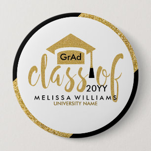 Modern textklass Guld 2016 i Modern Glitter Knapp