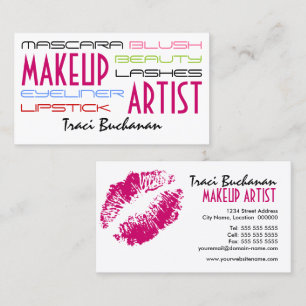 Modern textMakeupkonstnär Visitkort
