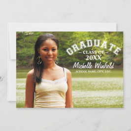 Modern textövertäckning - foto Studenten Inbjudningar