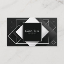 Modern Textured Geometrisk Svart och Vit
