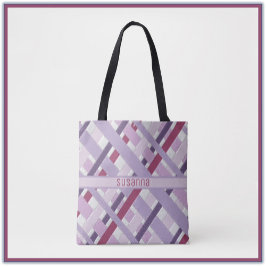 Modern texturerad Mauve Stripe Tygkasse