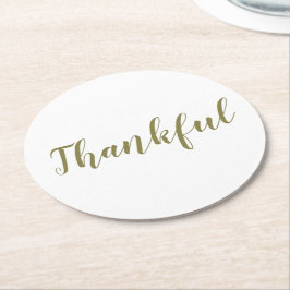 Modern thanksgiving för modern grönt underlägg papper rund