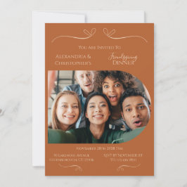 Modern Thanksgiving Friendsgiving Photo Inbjudningar