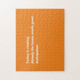 Modern Thanksgiving Haiku-Dikt - minimal Orange Pussel