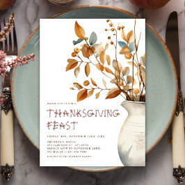 Modern Thanksgiving - middagsinfektion Inbjudningar