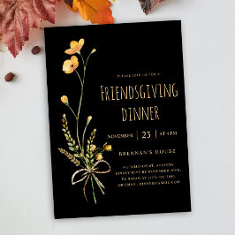 Modern Thanksgiving Party Friendsgiving-middag Inbjudningar
