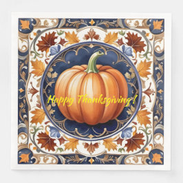 Modern Thanksgiving Pumpkin-samling hösten Pappersservett