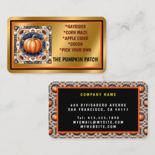 Modern Thanksgiving Pumpkin-samling hösten Visitkort