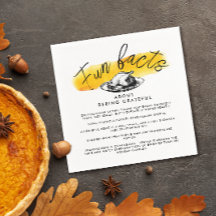 Modern Thanksgiving Roligt Facts Gult Vattenfärg