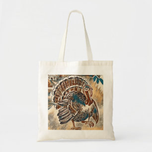 Modern Thanksgiving Turkiet Tote Tygkasse