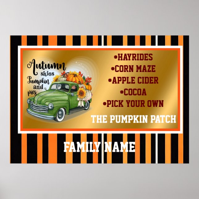 Modern Thanksgiving - vacker höstsamling Poster (Framsidan)