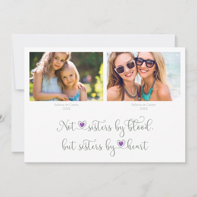 Modern Then and Now Photo Bridesmaid Proposal Card (Framsida)