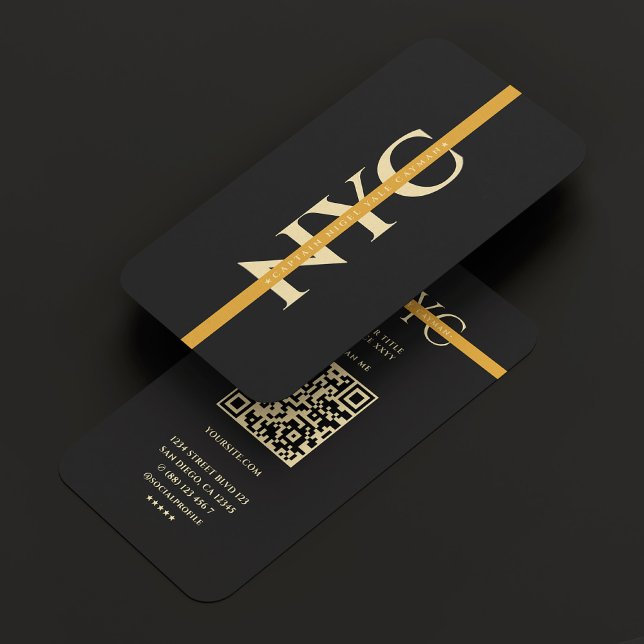 Modern Thin Gult Line Dispatcher Monogram Visitkort (Modern Thin Gold Line Dispatcher Monogram Business Card
)