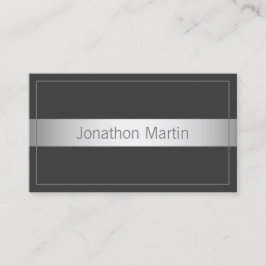 Modern Thin Ram Faux Silver Band | MÖRK GRÅTT Visitkort