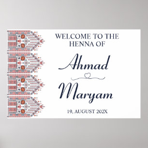 Modern Thobe Välkommen Henna Poster