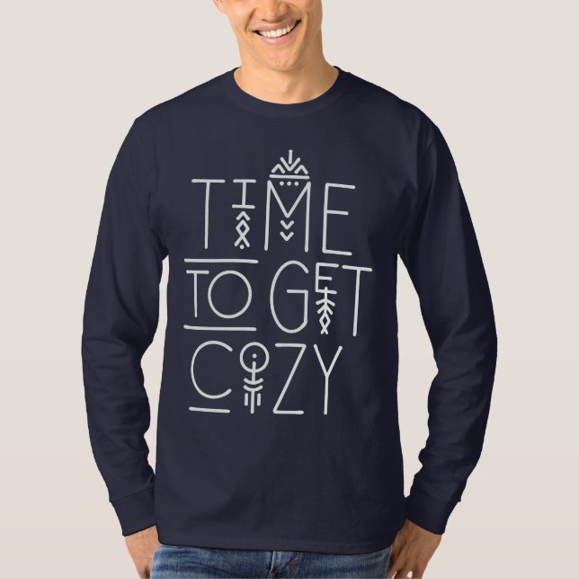 Modern tid för Mysigt design T Shirt (Framsida)