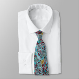 Modern Tie för rött vin- & blåttPaisley nacke Slips
