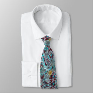 Modern Tie för rött vin- & blåttPaisley nacke Slips
