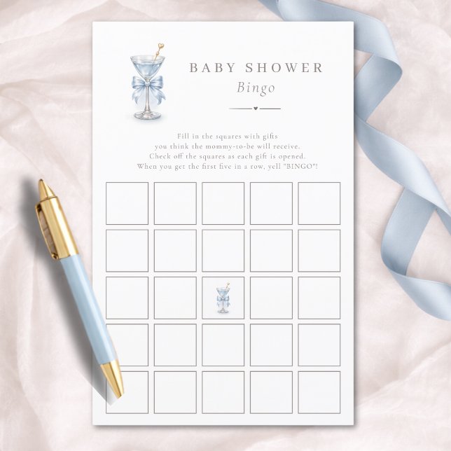 Modern Tini One Pojke Baby Shower Bingo Spel (Skapare uppladdad)