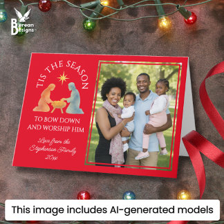 Modern TIS ÄR ÅRSTIDEN Familjefoto jul Helgkort