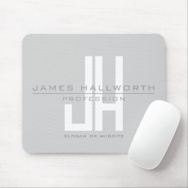 Modern Tittar företagsmonogram | Grått Musmatta