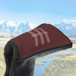 Modern Tittar Monogrammed Namn | Maroon Red
