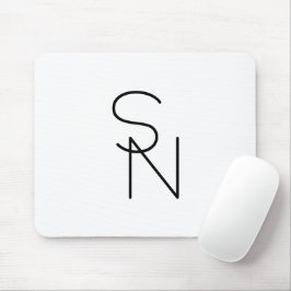 Modern Tittar överlappande Initialer Musmatta