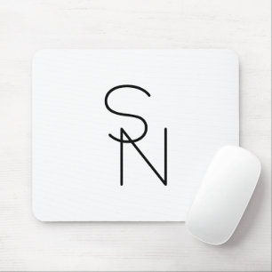 Modern Tittar överlappande Initialer Musmatta