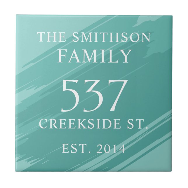 Modern tiveringstid i Adress House Plaque Kakelplatta (Framsidan)