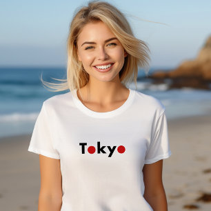 Modern Tokyo Japan Red Dots Light-Färg T Shirt
