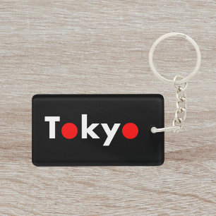 Modern Tokyo Japan Red Dots Mörk Färg