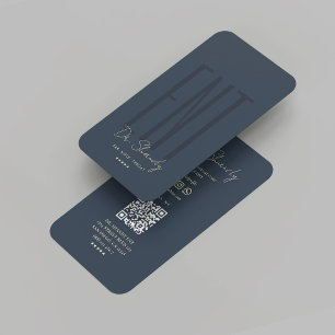 Modern tolaryngolog ENT Öron Nose Throat Blue Visitkort
