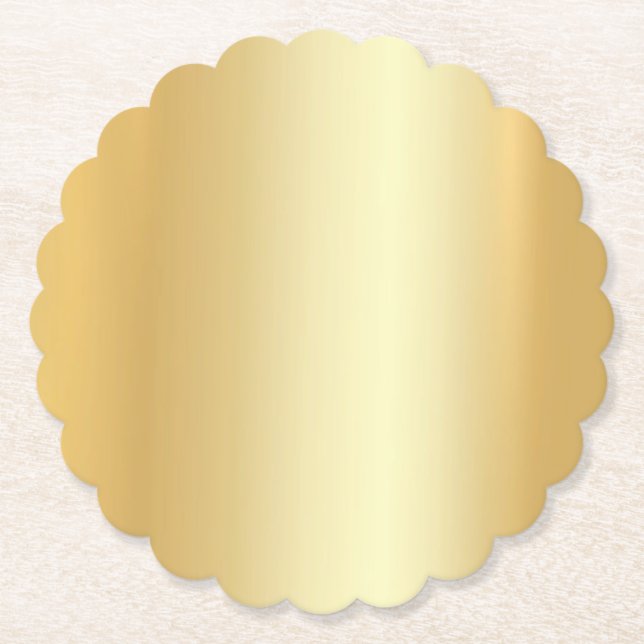 Modern tom Elegant, Anpassningsbar Guld Underlägg Papper (Framsida)