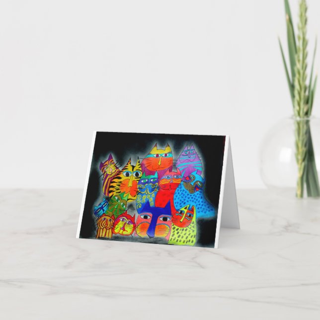 Modern tom hälsningskort för katter kort (Framsida)