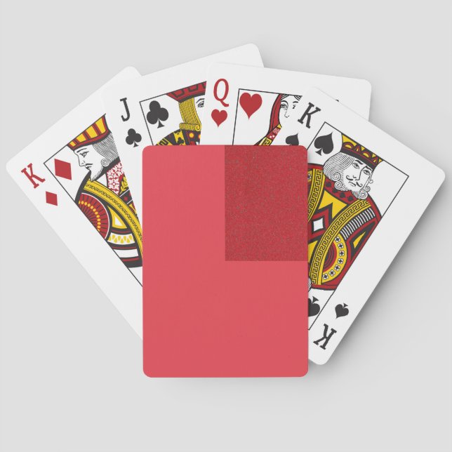 Modern Tomato Red-uppspelningskort - Anpassade Casinokort (Baksidan)
