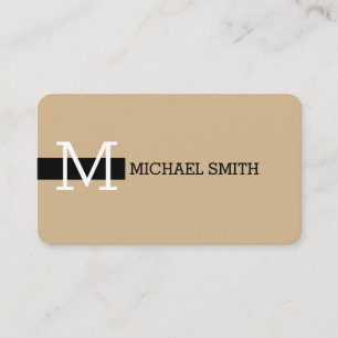Modern ton och svart monogram Elegant Visitkort