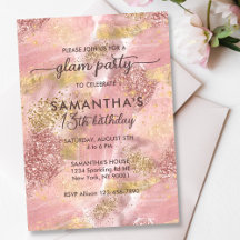 Modern Tonåring Girl Glam Party Faux Ro Guld Glitt