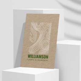 Modern topografi Landscaping Gräsmatta Care Kraft Visitkort