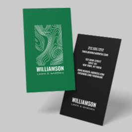 Modern topografi Landscaping Gräsmatta Grönt II Visitkort