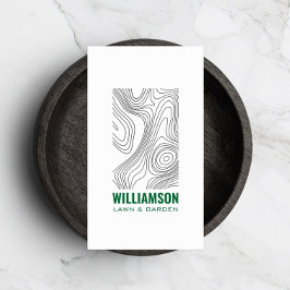 Modern Topography Landscaping Gräsmatta Care Visitkort