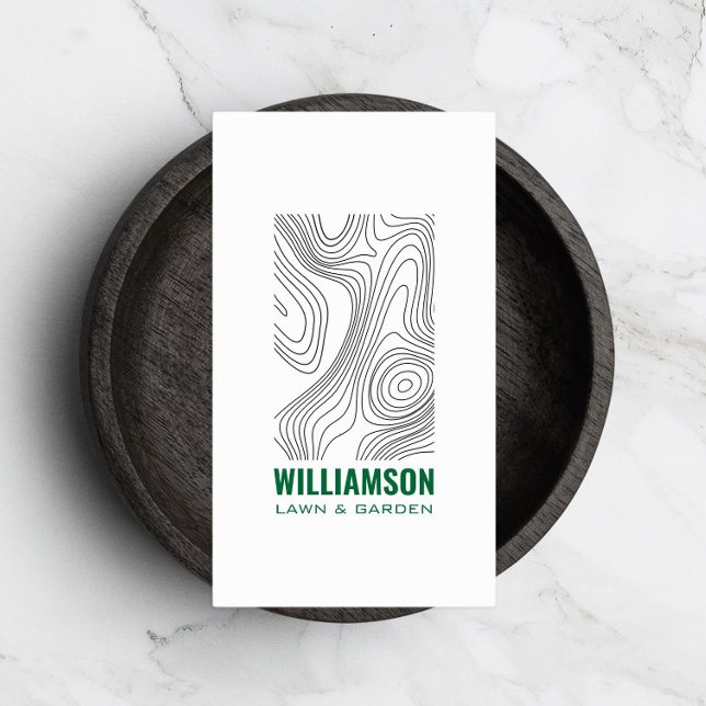 Modern Topography Landscaping Gräsmatta Care Visitkort (Skapare uppladdad)