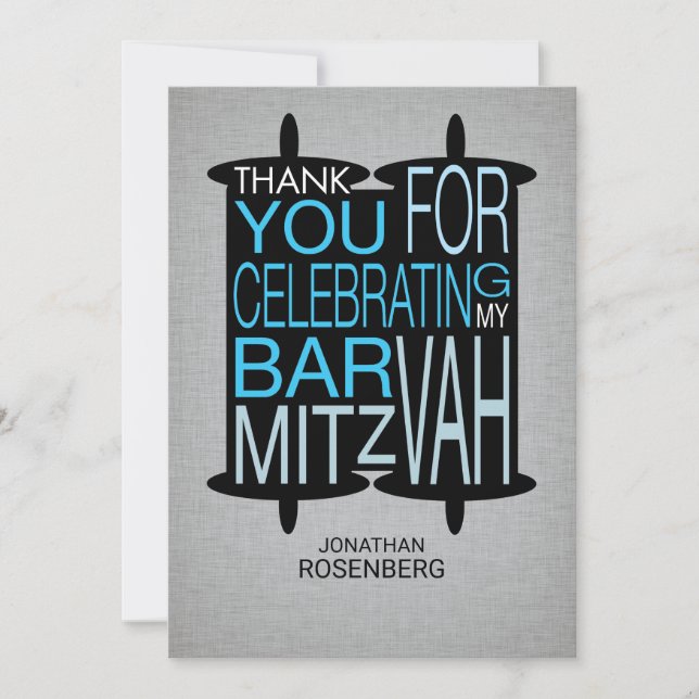 Modern Torah Tack Grått och Blue (Framsida)