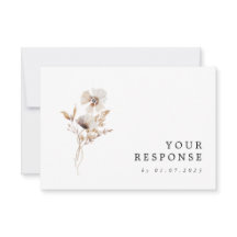 Modern torkad Wildblomma Boho-Bröllop OSA kort