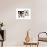 Modern torn kant multifoto-personlig-skript poster<br><div class="desc">Modern elegant enkel minimal nedbränd text med flera personliger i kant stil i namn arbete för hemdekorteckning.</div>