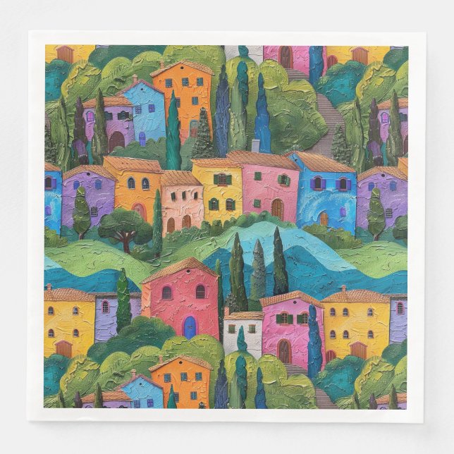 Modern Toscana mönster Pappersservett (Framsida)