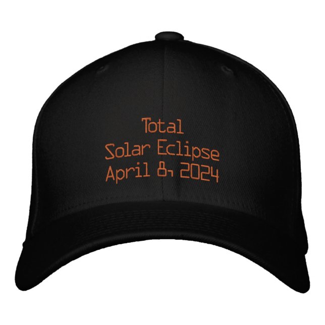 Modern Total Solar Eclipse 8 april, 2024 Ylle Broderad Keps (Framsida)